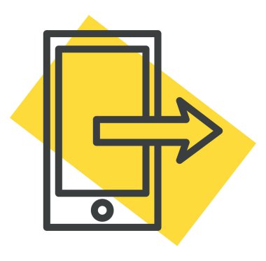 Telefon iletişimi, illüstrasyon, beyaz arkaplan üzerindeki vektör.