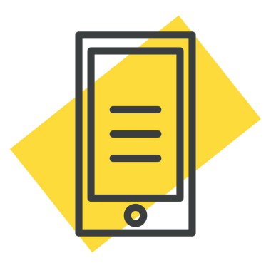 İş telefonu, illüstrasyon, beyaz arkaplan üzerindeki vektör.