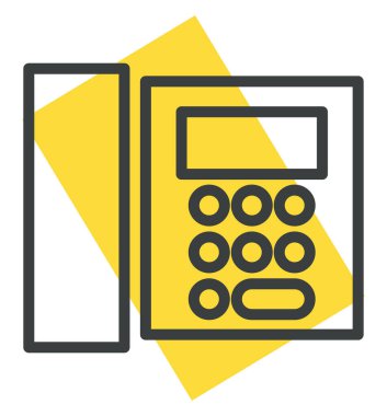 Antika telefon, illüstrasyon, beyaz arka planda vektör..