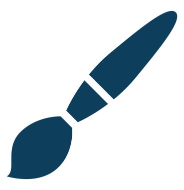 Mavi boya fırçası, illüstrasyon, beyaz arkaplanda vektör.