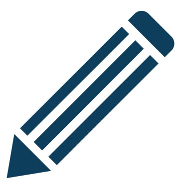 Mavi kalem, illüstrasyon, beyaz arkaplandaki vektör.