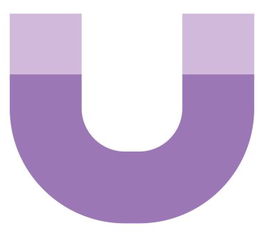 Mor mıknatıs, illüstrasyon, beyaz arkaplan üzerindeki vektör.