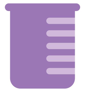 Mor test tüpü, illüstrasyon, beyaz arkaplan üzerinde vektör.