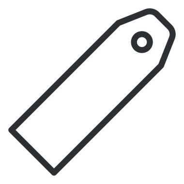 Alışveriş etiketi, illüstrasyon, beyaz arkaplandaki vektör.