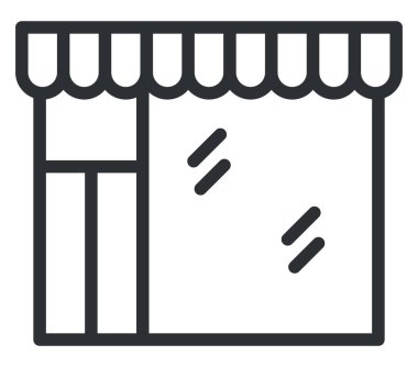 Eski dükkan, illüstrasyon, beyaz arka plandaki vektör.