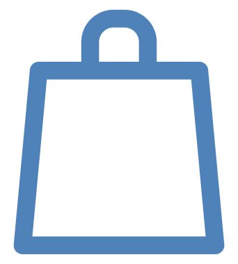 Mavi kese kağıdı, illüstrasyon, beyaz arkaplan üzerinde vektör.