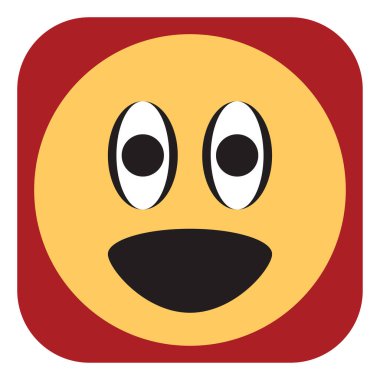 Mutlu emoji, illüstrasyon, beyaz arkaplandaki vektör.