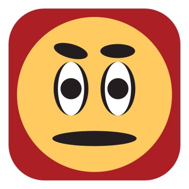 Eksiksiz emoji, illüstrasyon, beyaz arkaplan üzerindeki vektör.