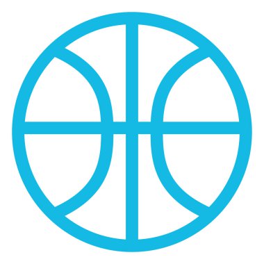 Mavi basketbol topu, illüstrasyon, beyaz zemin üzerinde vektör.