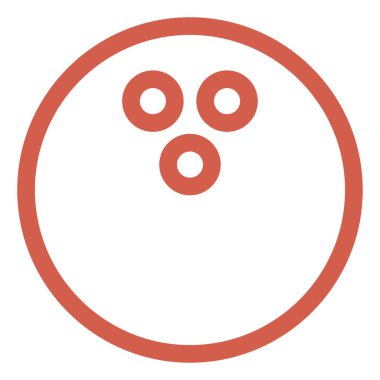 Kırmızı bowling topu, illüstrasyon, beyaz zemin üzerindeki vektör..