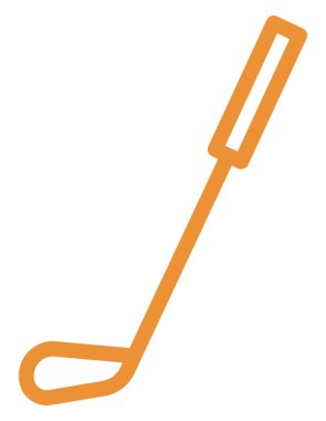 Golf sopası, illüstrasyon, beyaz arkaplandaki vektör.