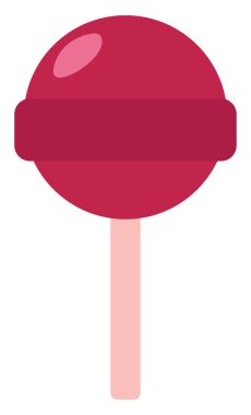 Kırmızı lolipop, illüstrasyon, beyaz arkaplanda vektör.