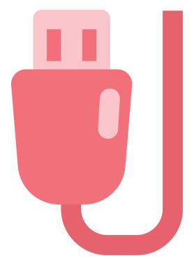 Güç kablosu, illüstrasyon, beyaz arkaplan üzerindeki vektör.