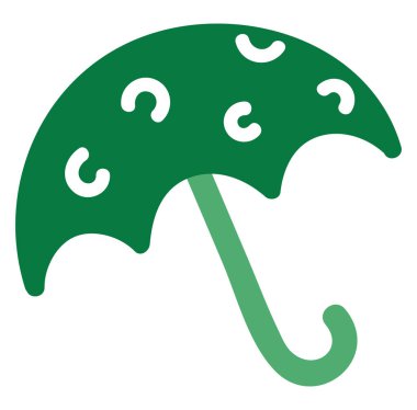 Güneş koruyucu şemsiye, illüstrasyon, beyaz arkaplandaki vektör.