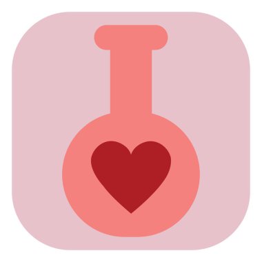 Aşk iksiri, illüstrasyon, beyaz arkaplandaki vektör.