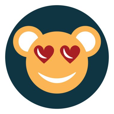 Kalp gözü, illüstrasyon, beyaz arka planda vektör..