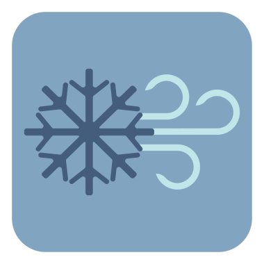 Rüzgârlı kar taneleri, beyaz arkaplandaki çizimler, vektörler.