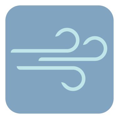 Güçlü rüzgar, illüstrasyon, beyaz arkaplandaki vektör.