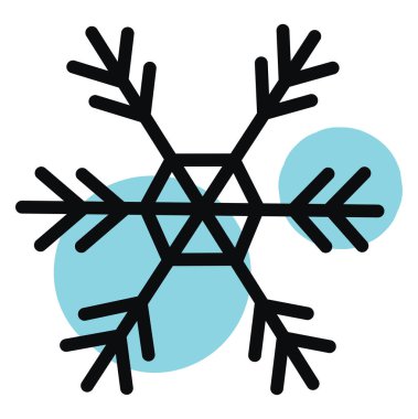 Güzel kar tanesi, illüstrasyon, beyaz arkaplandaki vektör.