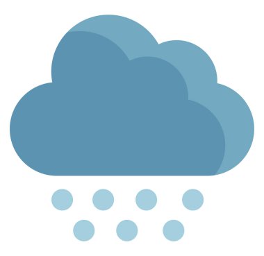 Karlı bulut, illüstrasyon, beyaz arkaplanda vektör.