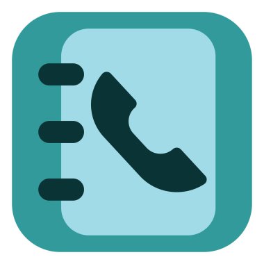 Telefon rehberi, illüstrasyon, beyaz arkaplan üzerindeki vektör.