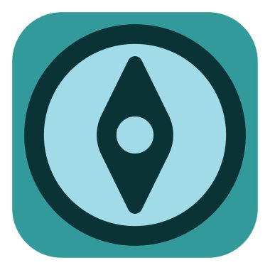 Çevrimiçi pusula, illüstrasyon, beyaz arkaplan üzerindeki vektör.