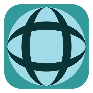 Mavi internet küresi, illüstrasyon, beyaz arkaplan üzerindeki vektör.