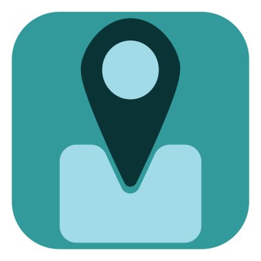 Navigasyon haritası, illüstrasyon, beyaz arkaplan üzerindeki vektör.