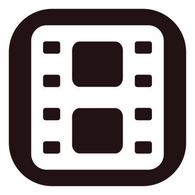 Beyaz arka planda film, illüstrasyon, vektör izlemek.