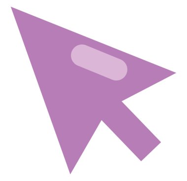 Mor imleç, illüstrasyon, beyaz arkaplan üzerindeki vektör.