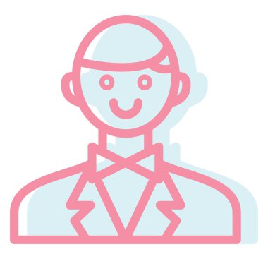 Takım elbise içindeki damat, illüstrasyon, beyaz arkaplan üzerindeki vektör.