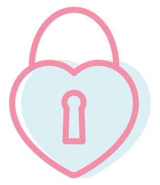 Aşk madalyonu, illüstrasyon, beyaz arkaplandaki vektör.