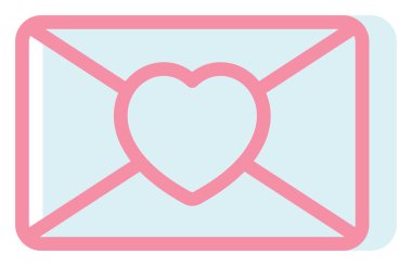 Düğün mektubu, illüstrasyon, beyaz arkaplandaki vektör..