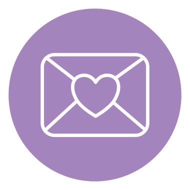 Aşk mektubu, illüstrasyon, beyaz arkaplandaki vektör.