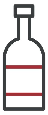 Kırmızı şarap, illüstrasyon, beyaz arka planda vektör..