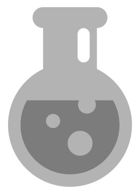 Beyaz arka planda kimyasal reaksiyon, illüstrasyon, vektör.