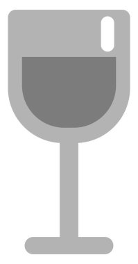 Şarap kadehi, illüstrasyon, beyaz arkaplanda vektör..