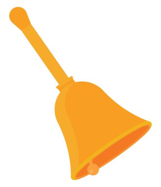 Saplı altın çan, illüstrasyon, beyaz arkaplanda vektör