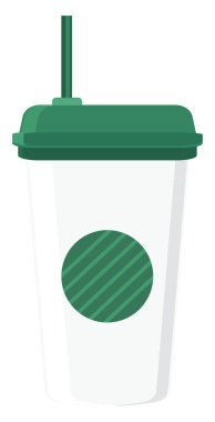 Bardakta kahve, resim, beyaz arka planda vektör..