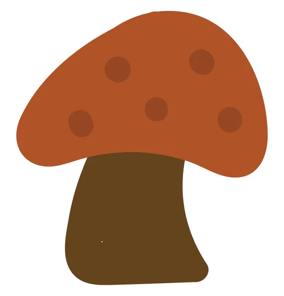 Gepunkteter Pilz Illustration Vektor Auf Weißem Hintergrund — Stockvektor