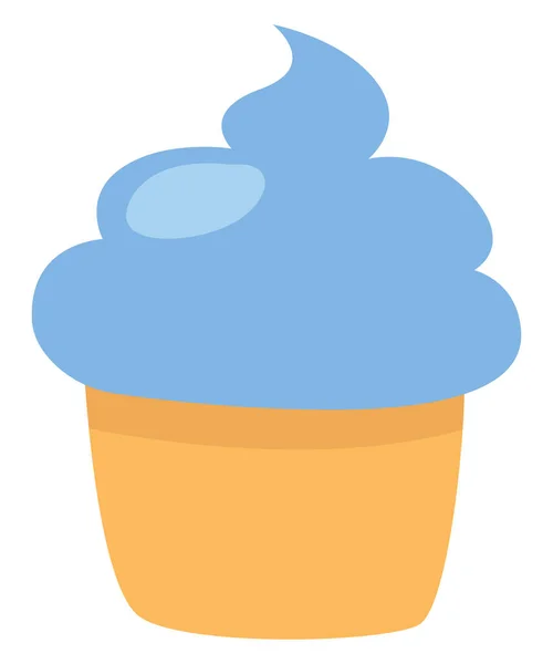 Blauer Muffin Illustration Vektor Auf Weißem Hintergrund — Stockvektor