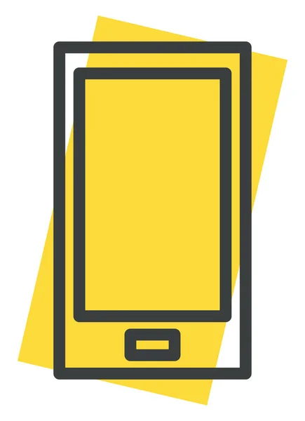黄色电话 白色背景上的矢量 — 图库矢量图片