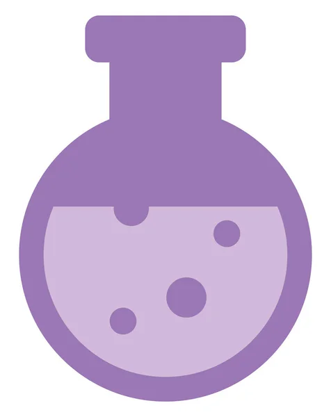 Botella Redonda Púrpura Ilustración Vector Sobre Fondo Blanco — Vector de stock