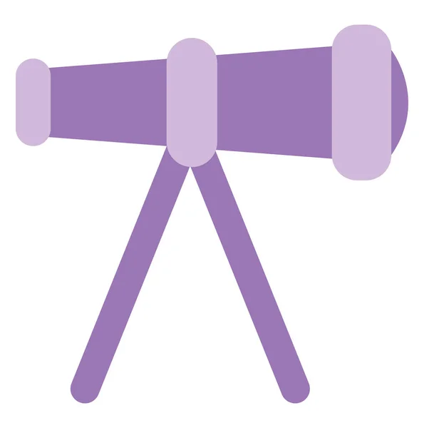 Purple Telescope Illustration Vector White Background — Stock Vector