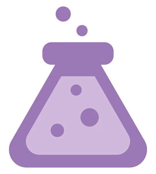 紫色の化学テスト管 イラスト 白い背景のベクトル — ストックベクタ