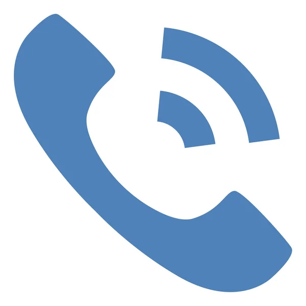 Serviço Telefone Azul Ilustração Vetor Fundo Branco —  Vetores de Stock