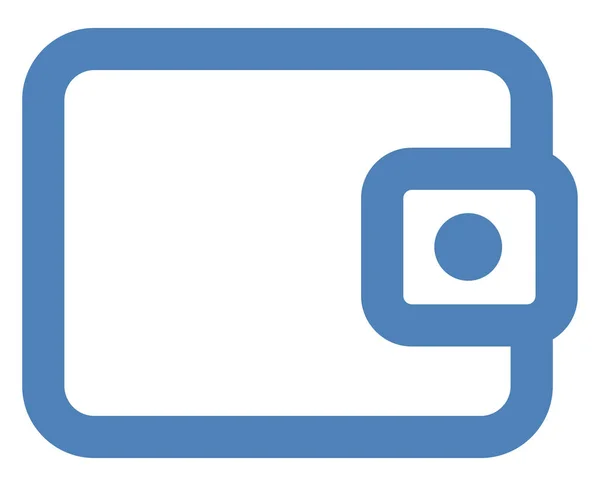 青いメンズ財布 イラスト 白い背景のベクトル — ストックベクタ
