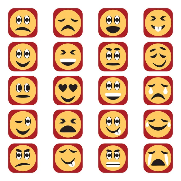 Duyguları Illüstrasyonu Beyaz Arkaplandaki Vektörü Olan Emoji — Stok Vektör