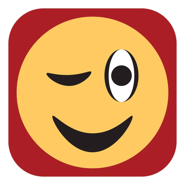 Winking Emoji Illustration Vecteur Sur Fond Blanc — Image vectorielle