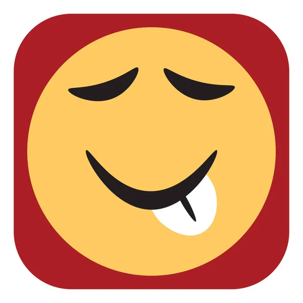 Emoji Langue Sortante Illustration Vecteur Sur Fond Blanc — Image vectorielle